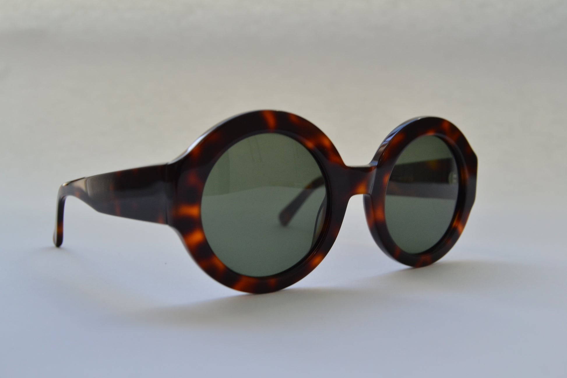 A pair of Bardovano sunglasses with polarized and UV lenses, side view