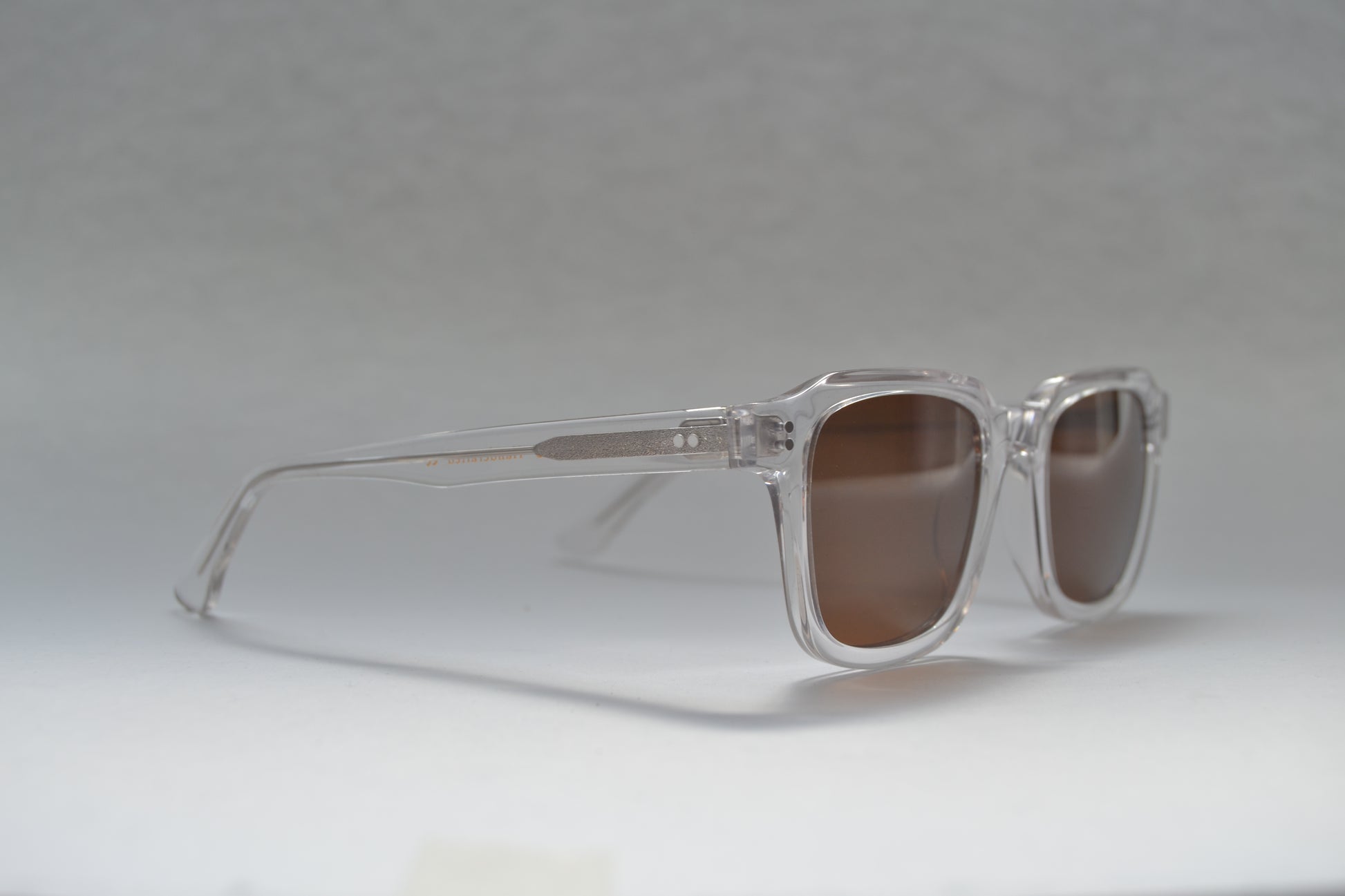 A pair of Bardovano sunglasses with polarized and UV lenses, side view