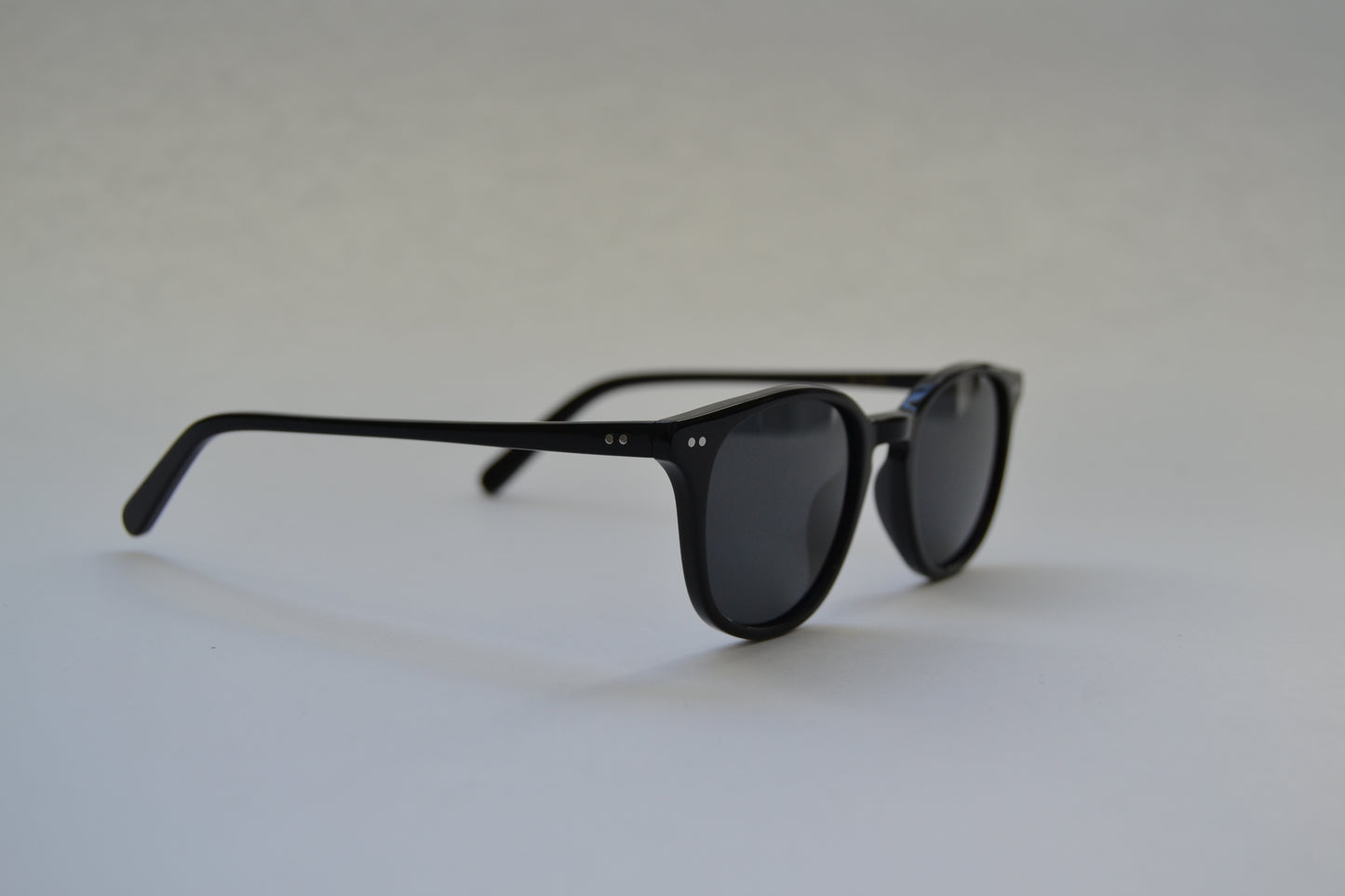 A pair of Bardovano sunglasses with polarized and UV lenses, side view