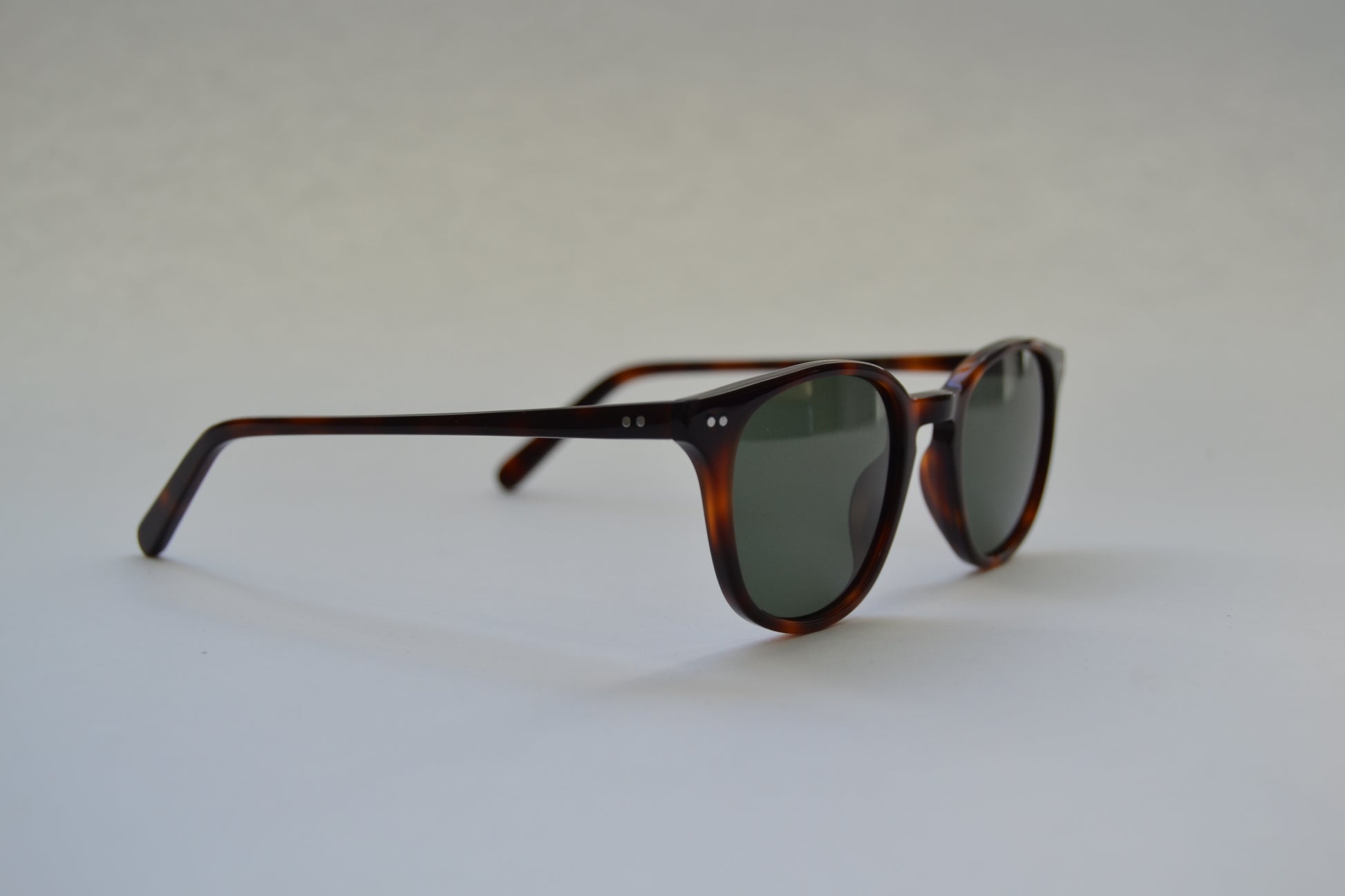 A pair of Bardovano sunglasses with polarized and UV lenses, side view