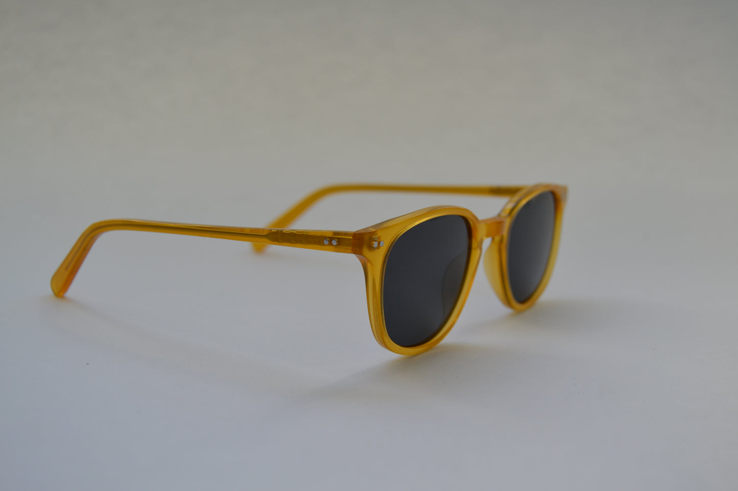 A pair of Bardovano sunglasses with polarized and UV lenses, side view