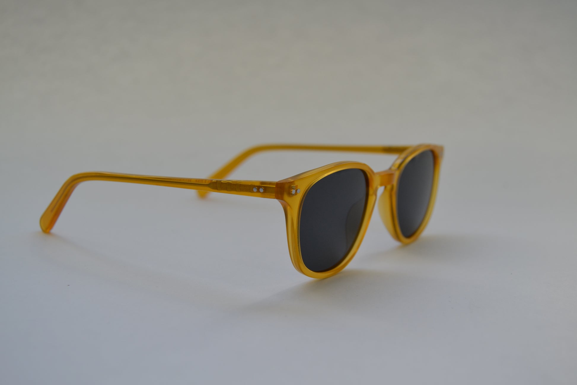 A pair of Bardovano sunglasses with polarized and UV lenses, side view