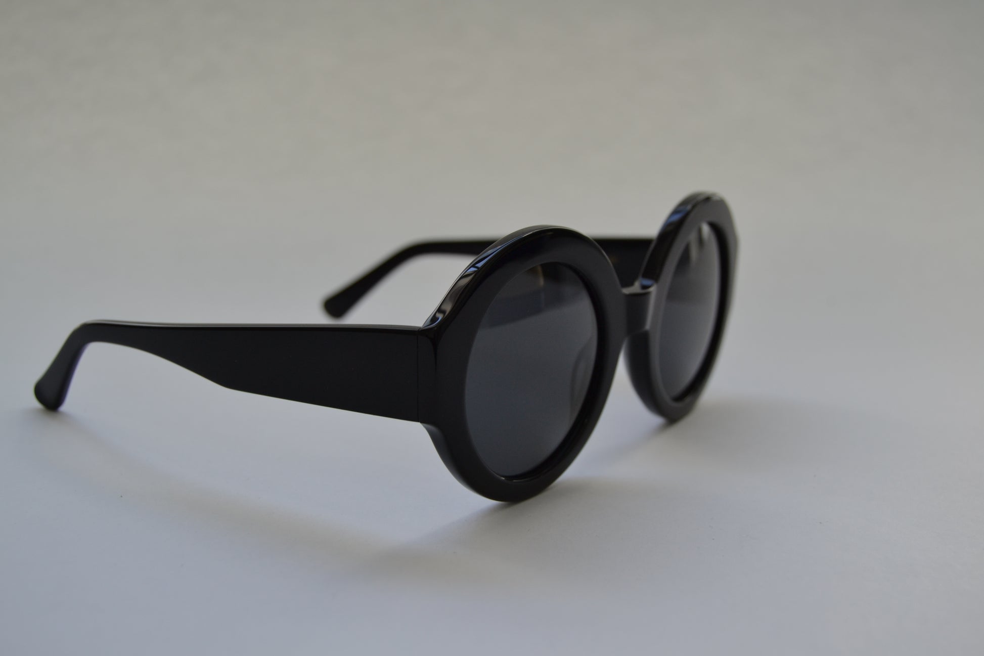 A pair of Bardovano sunglasses with polarized and UV lenses, side view