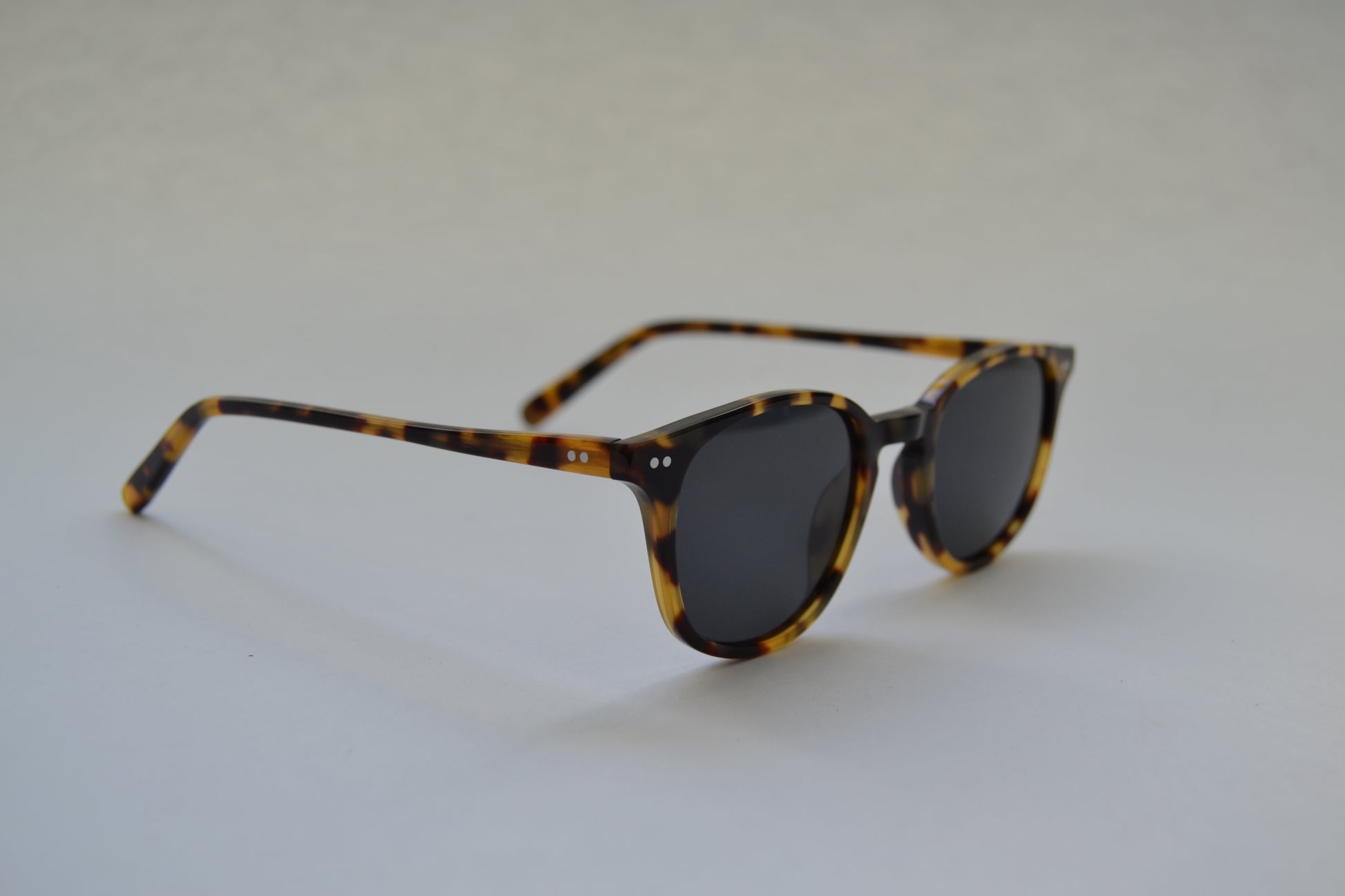 A pair of Bardovano sunglasses with polarized and UV lenses, side view
